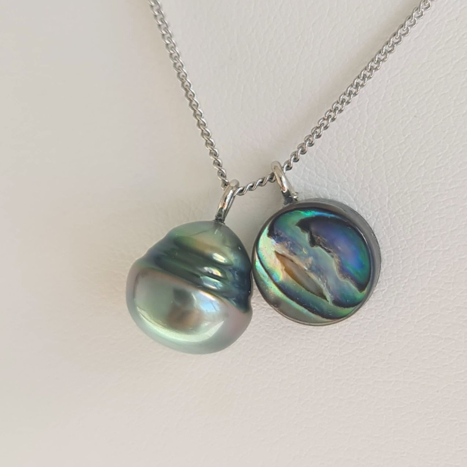 Tahiti - Collier Argent rhodié et Perle de Tahiti d'Exception