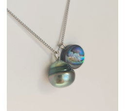 Tahiti - Collier Argent rhodié et Perle de Tahiti d'Exception