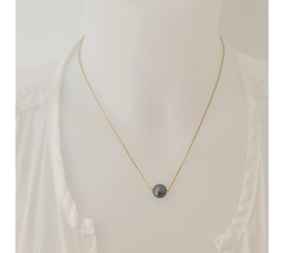 Fakarava - Collier Or Laminé 14 carats et Véritable Perle de Tahiti