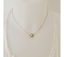 Fakarava - Collier Or Laminé 14 carats et Véritable Perle de Tahiti