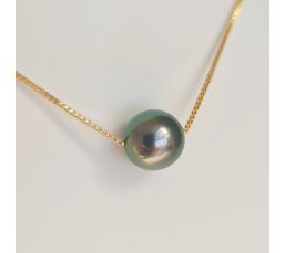 Fakarava - Collier Or Laminé 14 carats et Véritable Perle de Tahiti