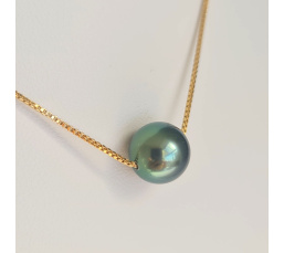 Fakarava - Collier Or Laminé 14 carats et Véritable Perle de Tahiti