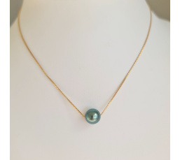 Fakarava - Collier Or Laminé 14 carats et Véritable Perle de Tahiti