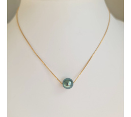 Fakarava - Collier Or Laminé 14 carats et Véritable Perle de Tahiti