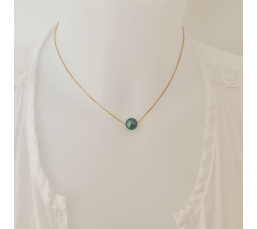 Fakarava - Collier Or Laminé 14 carats et Véritable Perle de Tahiti