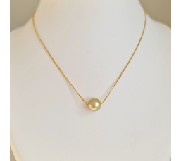 Fakarava - Collier Or Laminé 14 carats et Véritable Perle de Tahiti