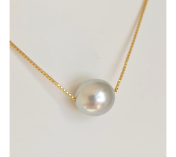 Fakarava - Collier Or Laminé 14 carats et Véritable Perle de Tahiti