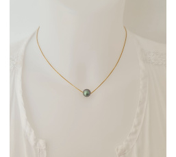 Fakarava - Collier Or Laminé 14 carats et Véritable Perle de Tahiti