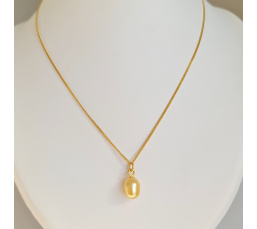 Soleil d'Ôr - Collier Plaqué Or Haute qualité et Perle des Mers du Sud
