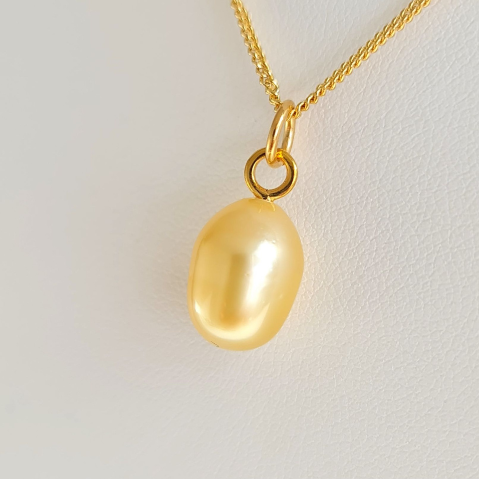 Soleil d'Ôr - Collier Plaqué Or Haute qualité et Perle des Mers du Sud