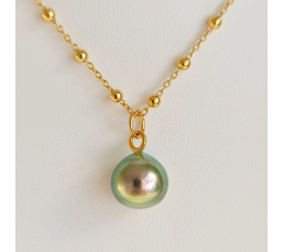 Manihi - Collier Plaqué Or Haute qualité et Perle de Tahiti d'Exception