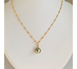 Manihi - Collier Plaqué Or Haute qualité et Perle de Tahiti d'Exception