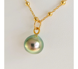 Manihi - Collier Plaqué Or Haute qualité et Perle de Tahiti d'Exception