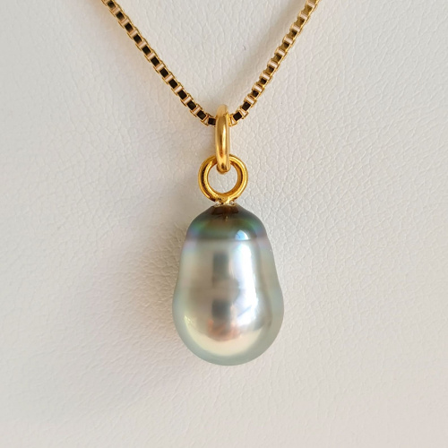 Makemo - Collier Plaqué Or Haute qualité et Perle de Tahiti d'exception