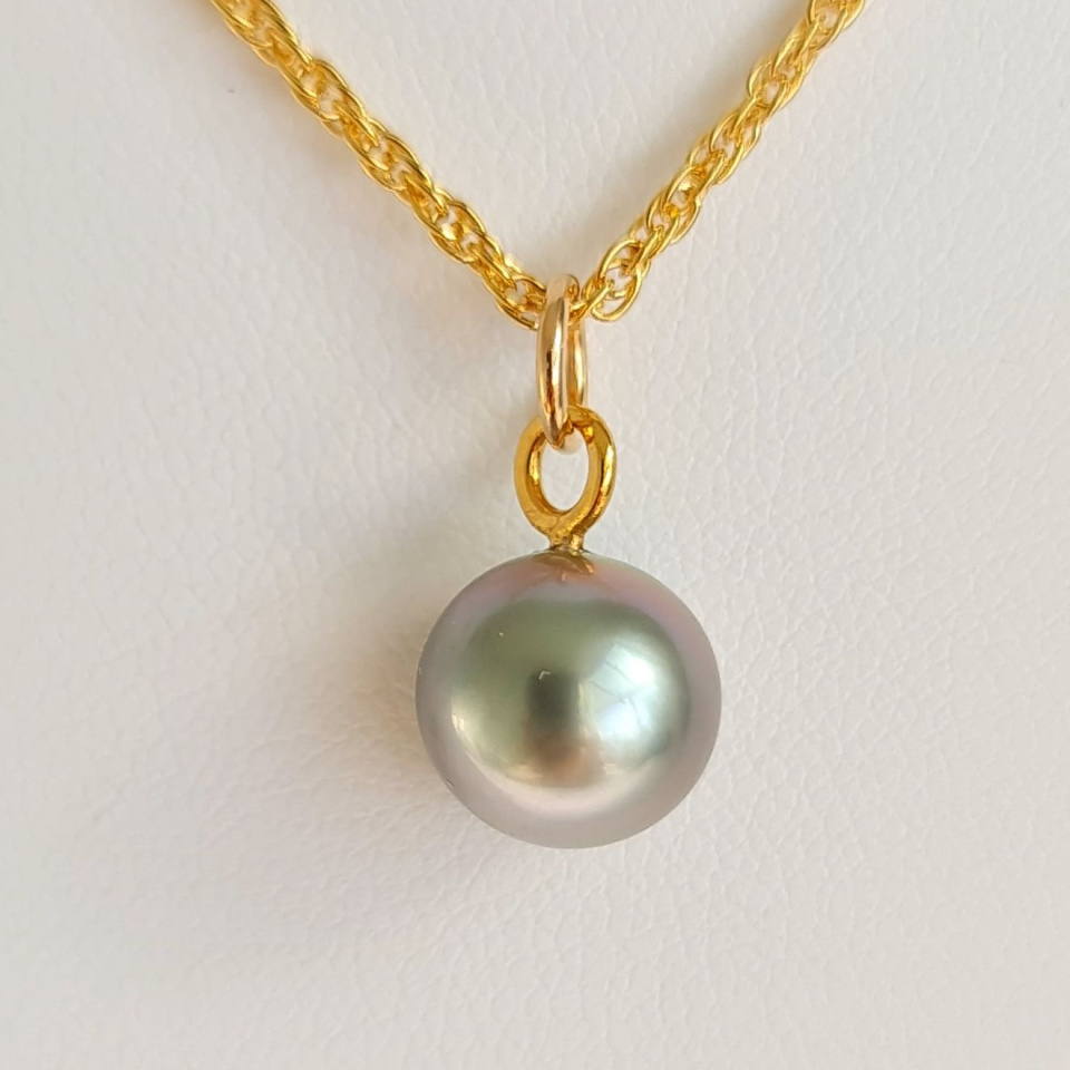 Takapoto - Collier Plaqué Or Haute qualité et Perle de Tahiti d'exception