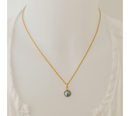 Takapoto - Collier Plaqué Or Haute qualité et Perle de Tahiti d'exception