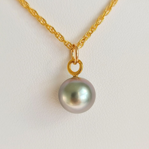 Takapoto - Collier Plaqué Or Haute qualité et Perle de Tahiti d'exception