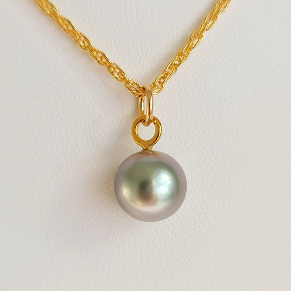 Takapoto - Collier Plaqué Or Haute qualité et Perle de Tahiti d'exception