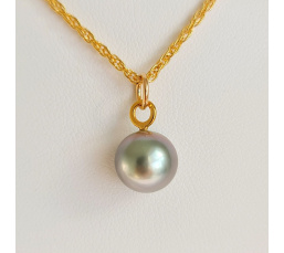 Takapoto - Collier Plaqué Or Haute qualité et Perle de Tahiti d'exception