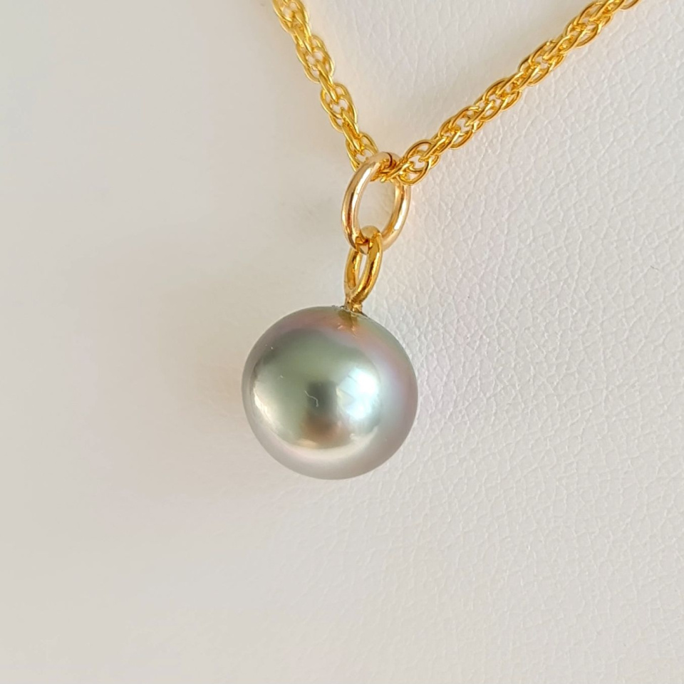 Takapoto - Collier Plaqué Or Haute qualité et Perle de Tahiti d'exception