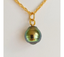 Takapoto - Collier Plaqué Or Haute qualité et Perle de Tahiti d'exception