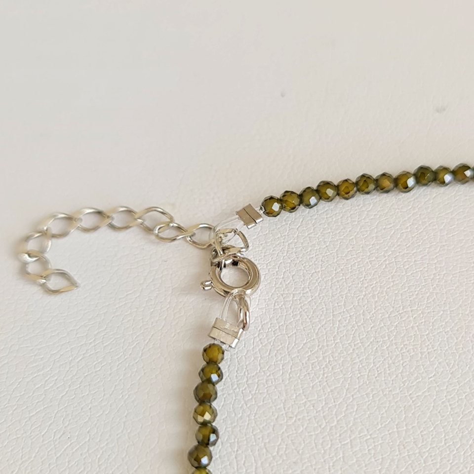 Éclats - Collier oxydes de zirconium, argent rhodié et Perle de Tahiti