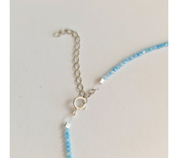 Éclats - Collier oxydes de zirconium, argent rhodié et Perle de Tahiti