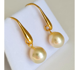Soleils d'Eté - Boucles d'Oreilles Plaqué Or et Perles des Mers du Sud d'exception