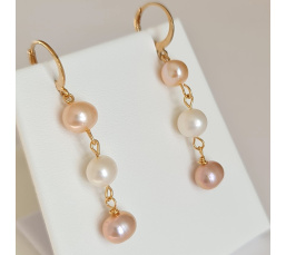 Douceurs du Jour - Boucles d'Oreilles Plaqué Or et Perles d'Eau Douce