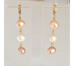 Douceurs du Jour - Boucles d'Oreilles Plaqué Or et Perles d'Eau Douce