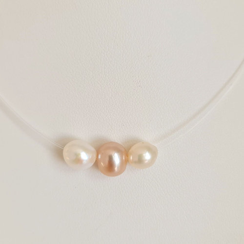 Funambules - Collier en Véritables Perles d'Eau Douce