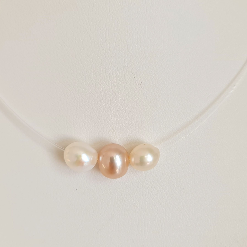 Funambules - Collier en Véritables Perles d'Eau Douce