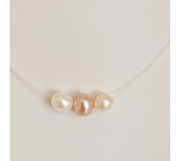 Funambules - Collier en Véritables Perles d'Eau Douce