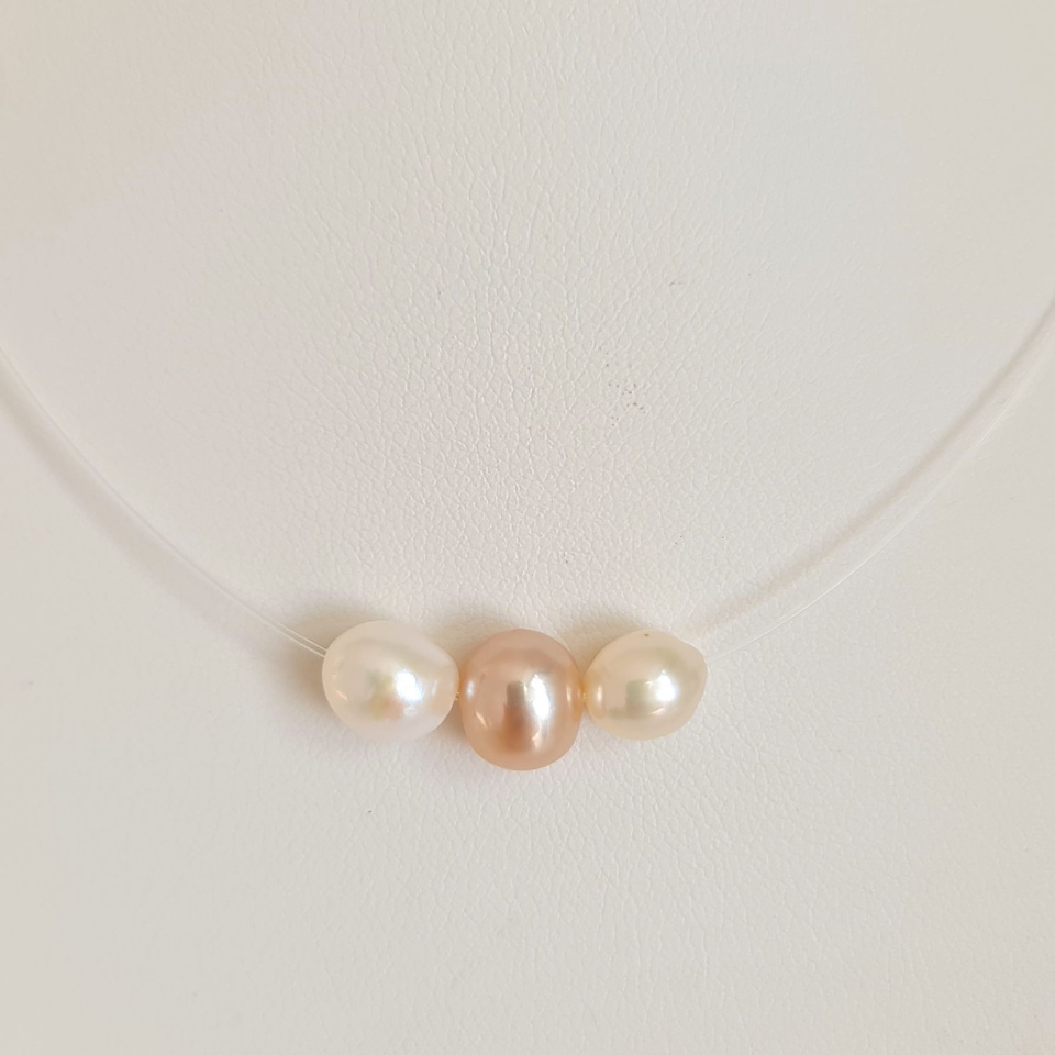 Funambules - Collier en Véritables Perles d'Eau Douce