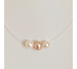 Funambules - Collier en Véritables Perles d'Eau Douce