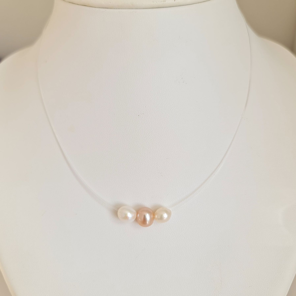 Funambules - Collier en Véritables Perles d'Eau Douce