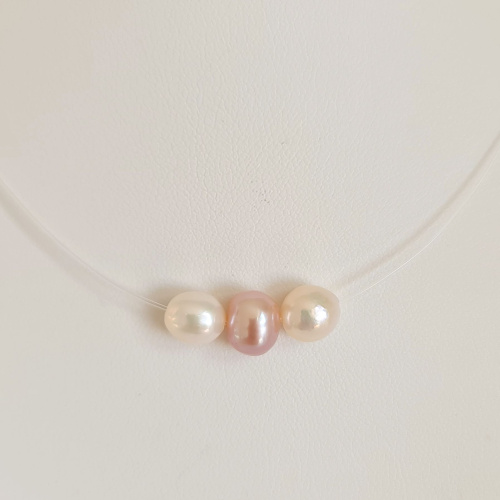 Funambules - Collier en Véritables Perles d'Eau Douce