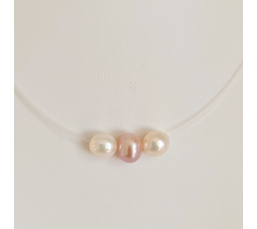 Funambules - Collier en Véritables Perles d'Eau Douce