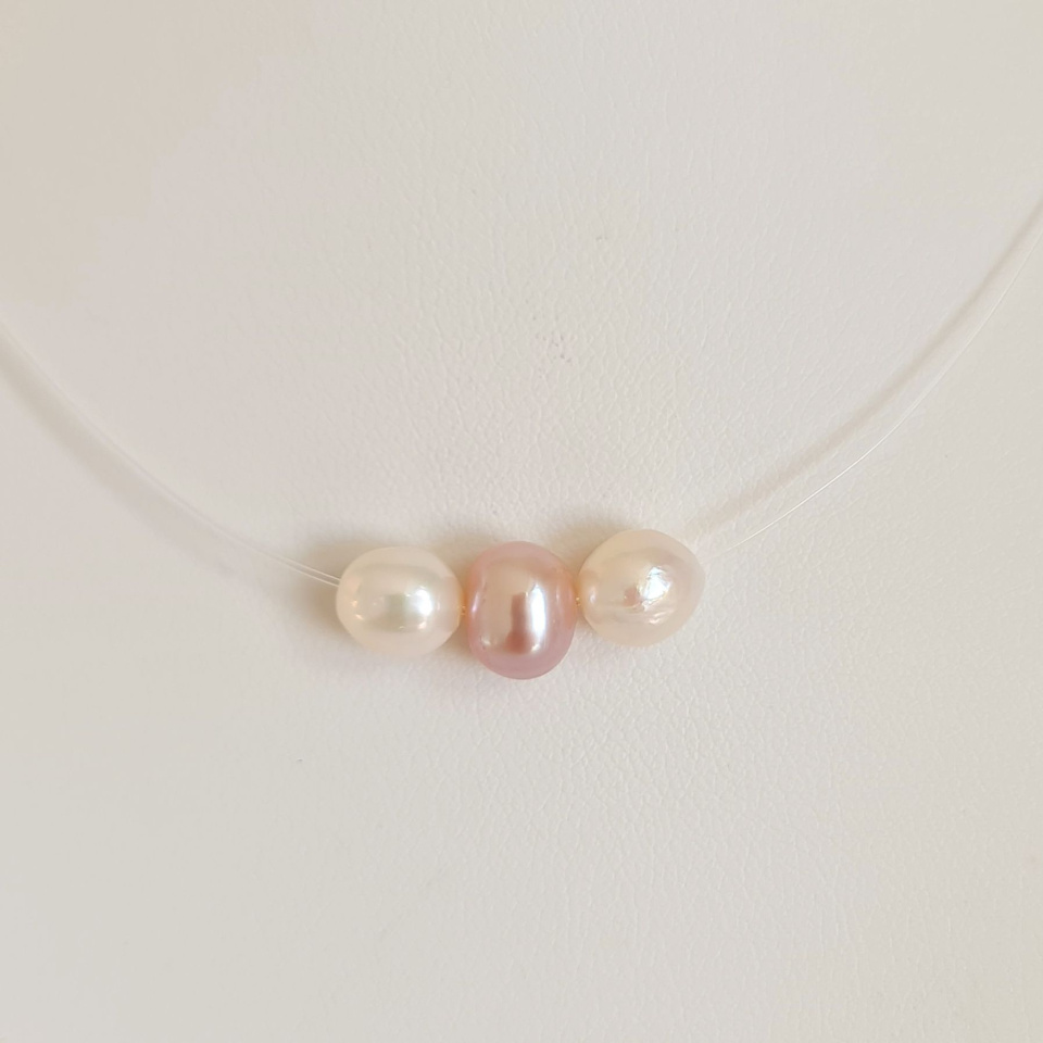 Funambules - Collier en Véritables Perles d'Eau Douce