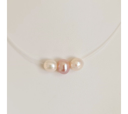 Funambules - Collier en Véritables Perles d'Eau Douce