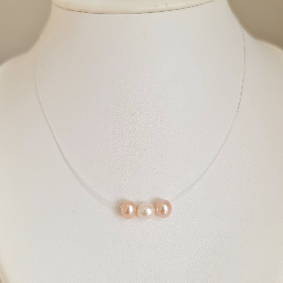 Funambules - Collier en Véritables Perles d'Eau Douce