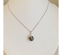 Larme des Dieux - Pendentif en Or Blanc et Perle de Tahiti d'Exception