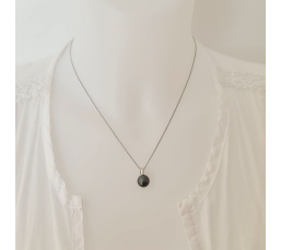 Belle de Nuit  - Pendentif Or Blanc 18 carats et Perle de Tahiti d'Exception