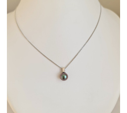 Belle de Nuit  - Pendentif Or 18 carats et Perle de Tahiti d'exception