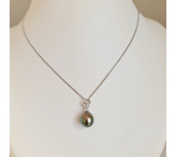 My LÔve- Pendentif Or blanc 18 carats et Perle de Tahiti d'exception