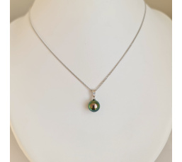 Moana - Pendentif Or Blanc et Perle de Tahiti d'exception