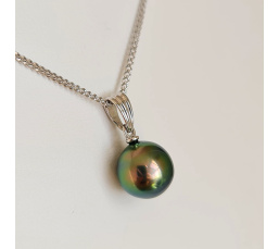 Moana - Pendentif Or Blanc et Perle de Tahiti d'exception