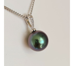 La Merveilleuse - Pendentif Or, Diamants et Perle de Tahiti d'Exception