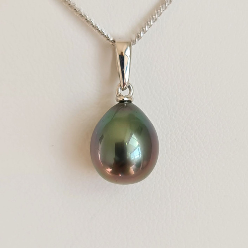 Belle de Jour  - Pendentif Or Blanc 18 carats et Perle de Tahiti d'exception