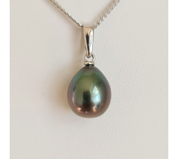 Belle de Jour  - Pendentif Or Blanc 18 carats et Perle de Tahiti d'exception